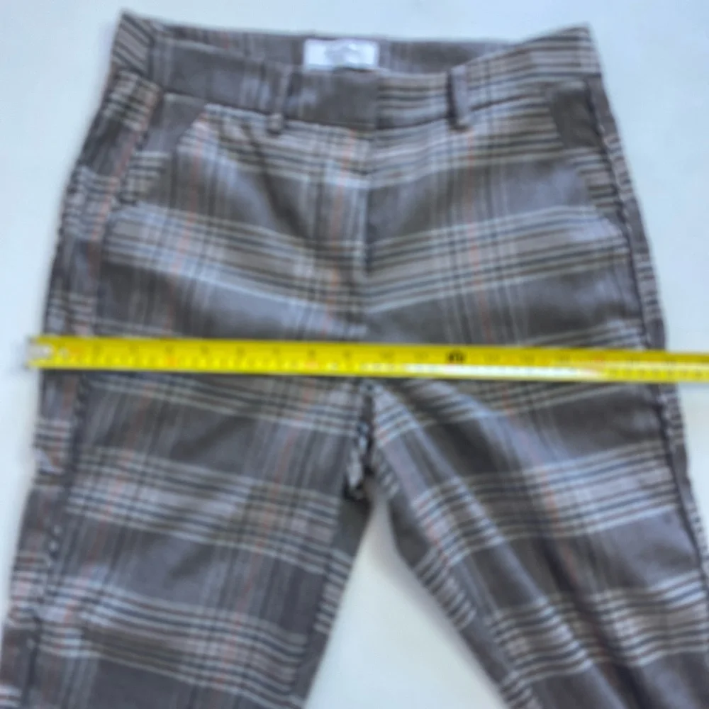 Plaid Jogger Pants Women Size 2 Elastic Waist Cuffed Casual - Picture 8 of 14